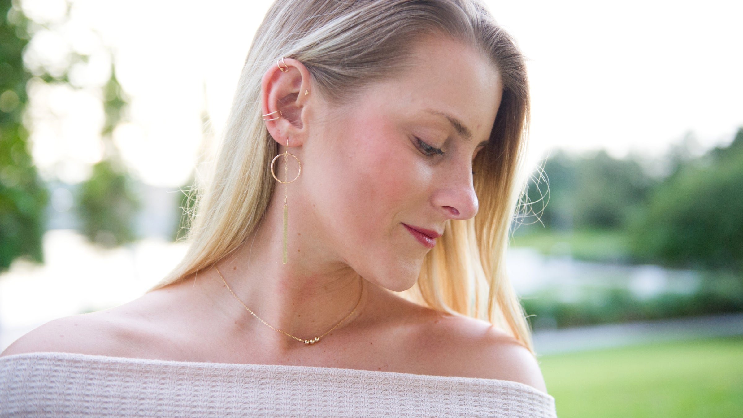 Dainty jewelry gifts under $30 in sterling silver or 14k gold filled by Blossom and Shine