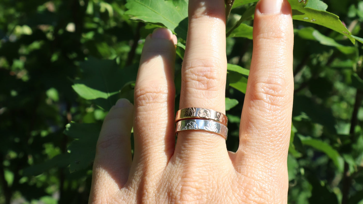 New dainty jewelry in sterling silver and 14k gold filled by Blossom and Shine