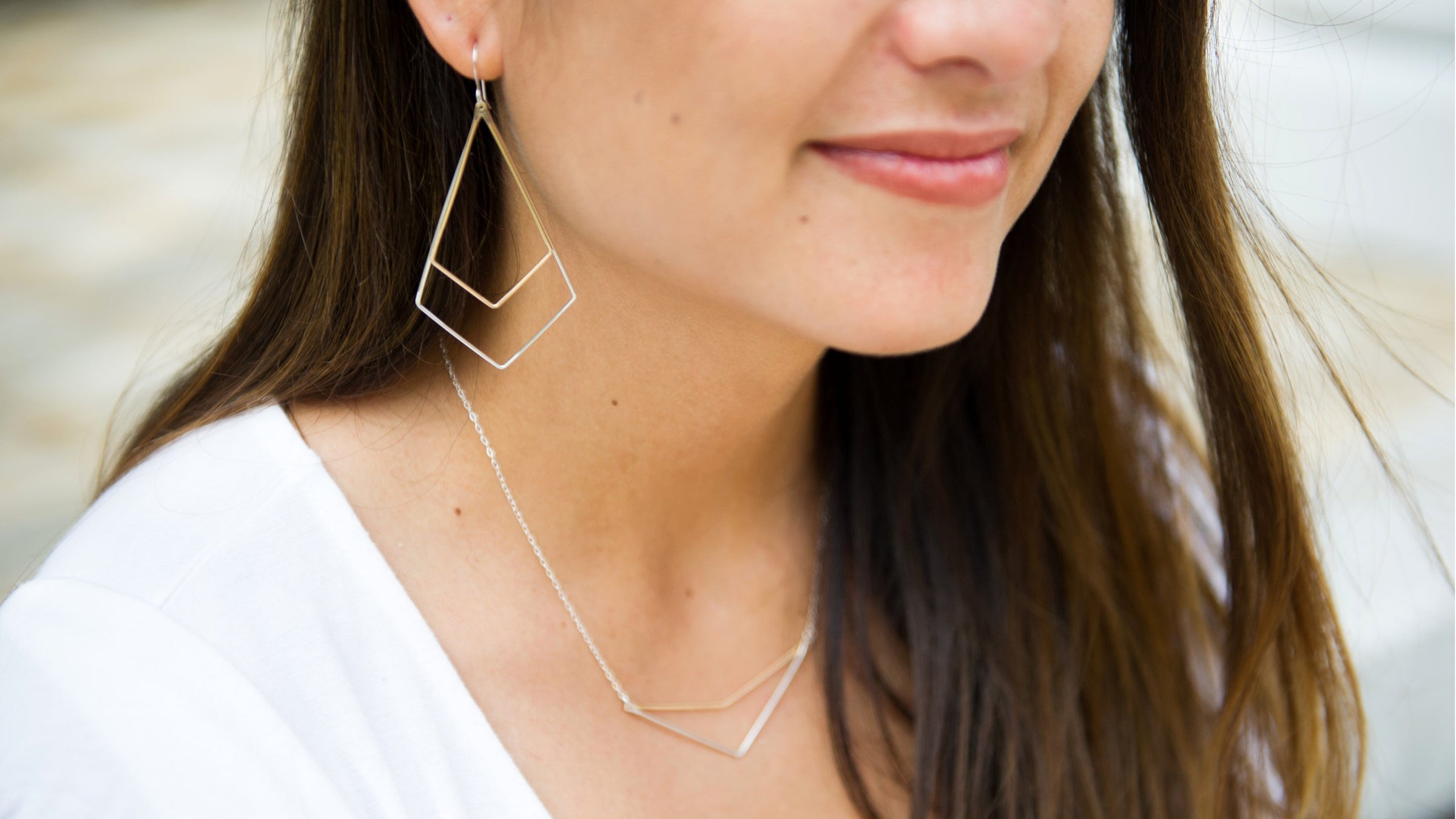 Geometric handmade dainty jewelry