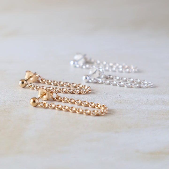 Aurora Chain Stud Earrings