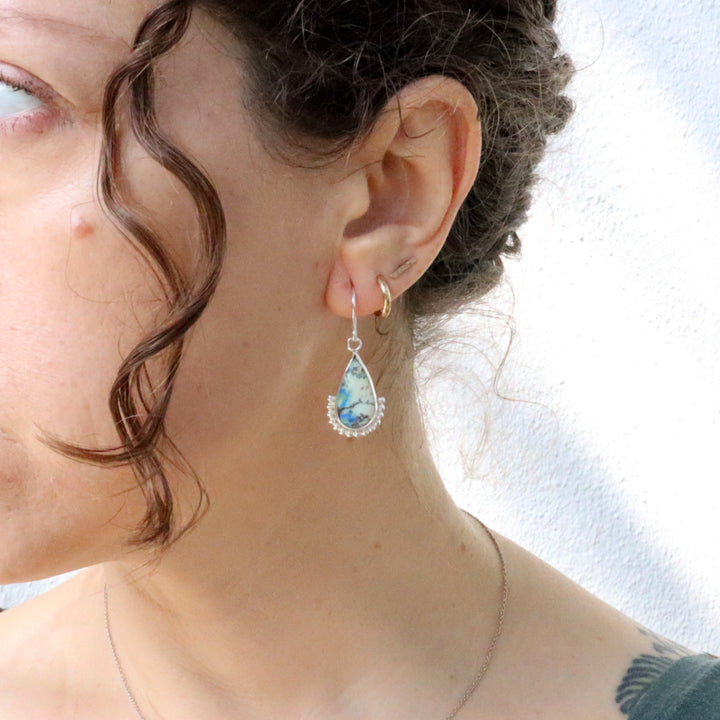 One of a Kind Blue Horizon Azurite Earrings