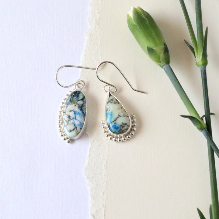 One of a Kind Blue Horizon Azurite Earrings