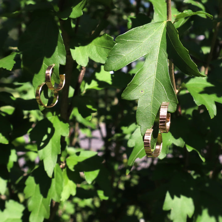 bold hoop earrings polished or textured in sterling silver or 14k gold filled