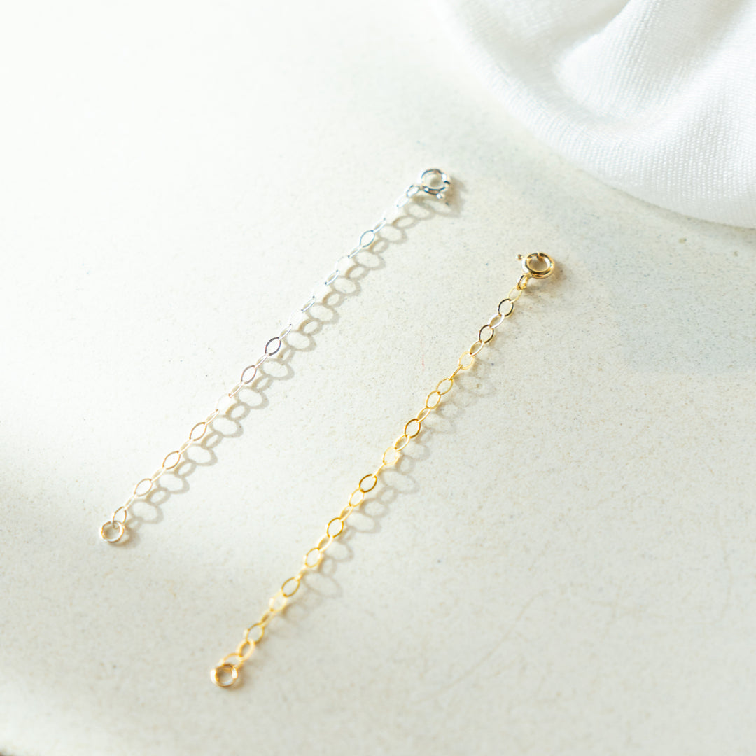 3 inch necklace extender in sterling silver or 14k gold filled