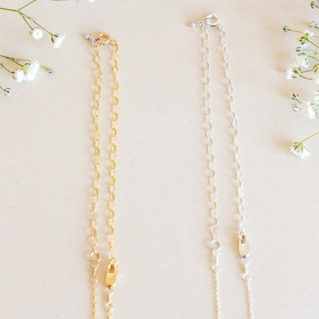 3 inch necklace extender in sterling silver or 14k gold filled